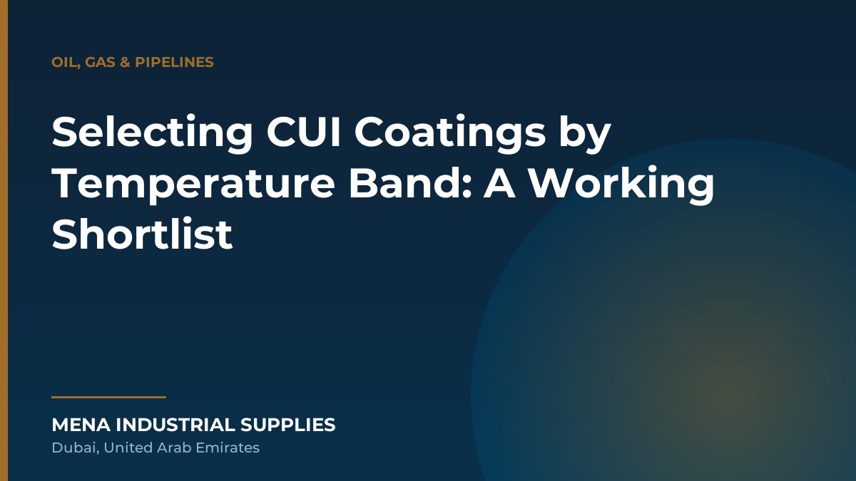 Selecting CUI Coatings by Temperature Band: A Working Shortlist
