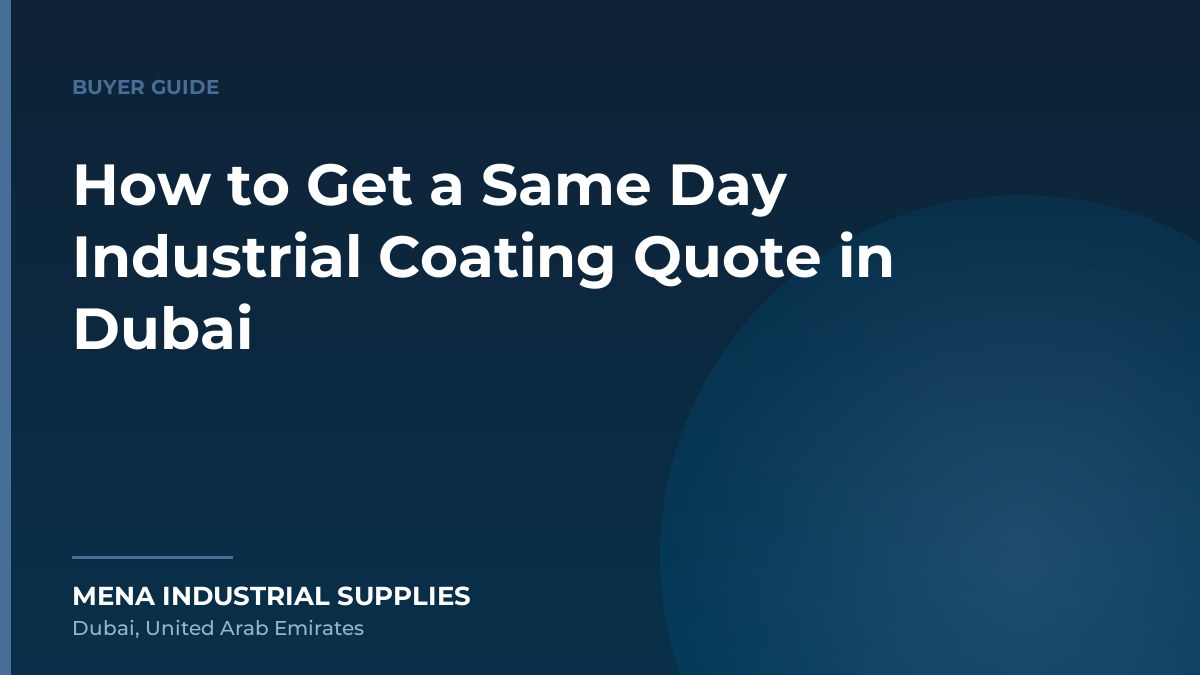 How to Get a Same Day Industrial Coating Quote in Dubai