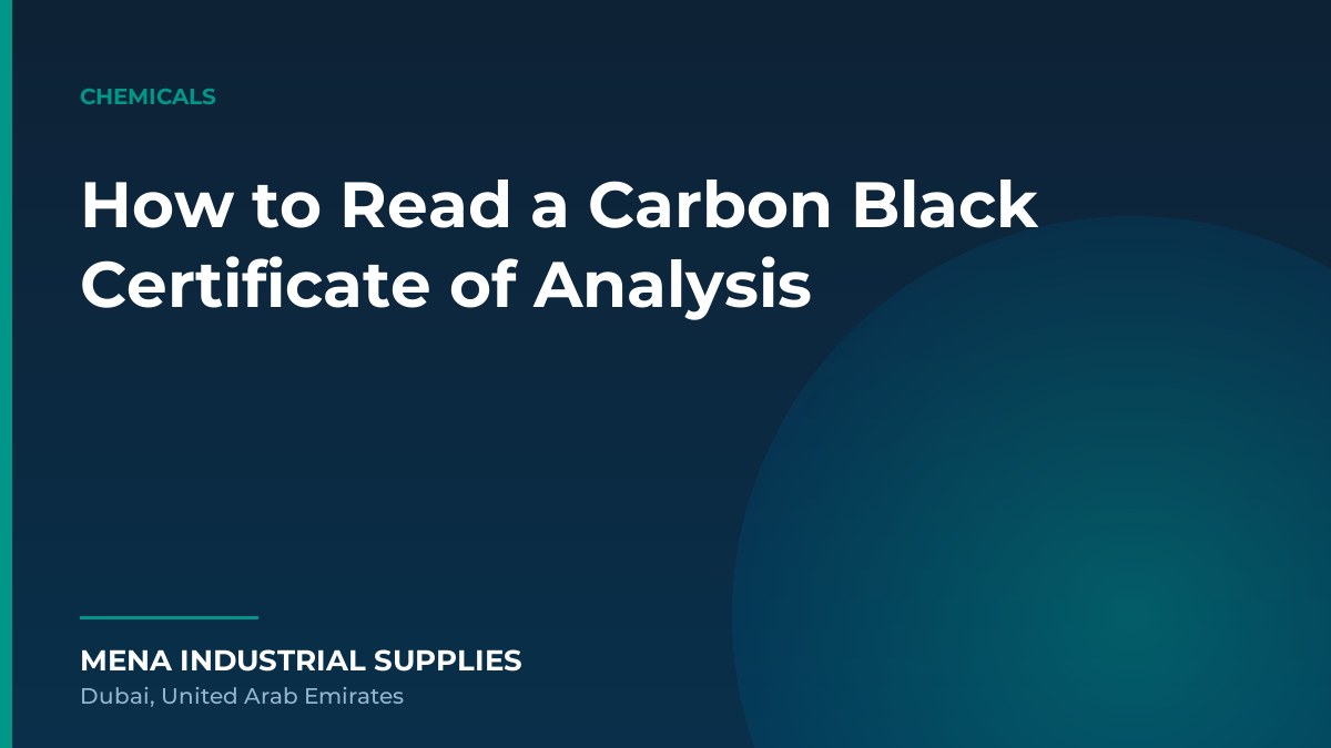 How to Read a Carbon Black Certificate of Analysis