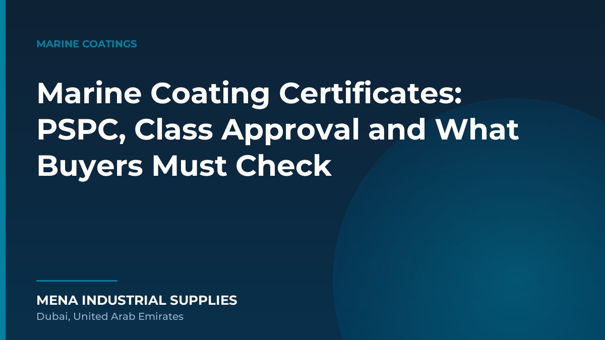 Marine Coating Certificates: PSPC, Class Approval and What Buyers Must Check