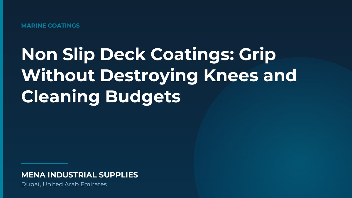Non Slip Deck Coatings: Grip Without Destroying Knees and Cleaning Budgets