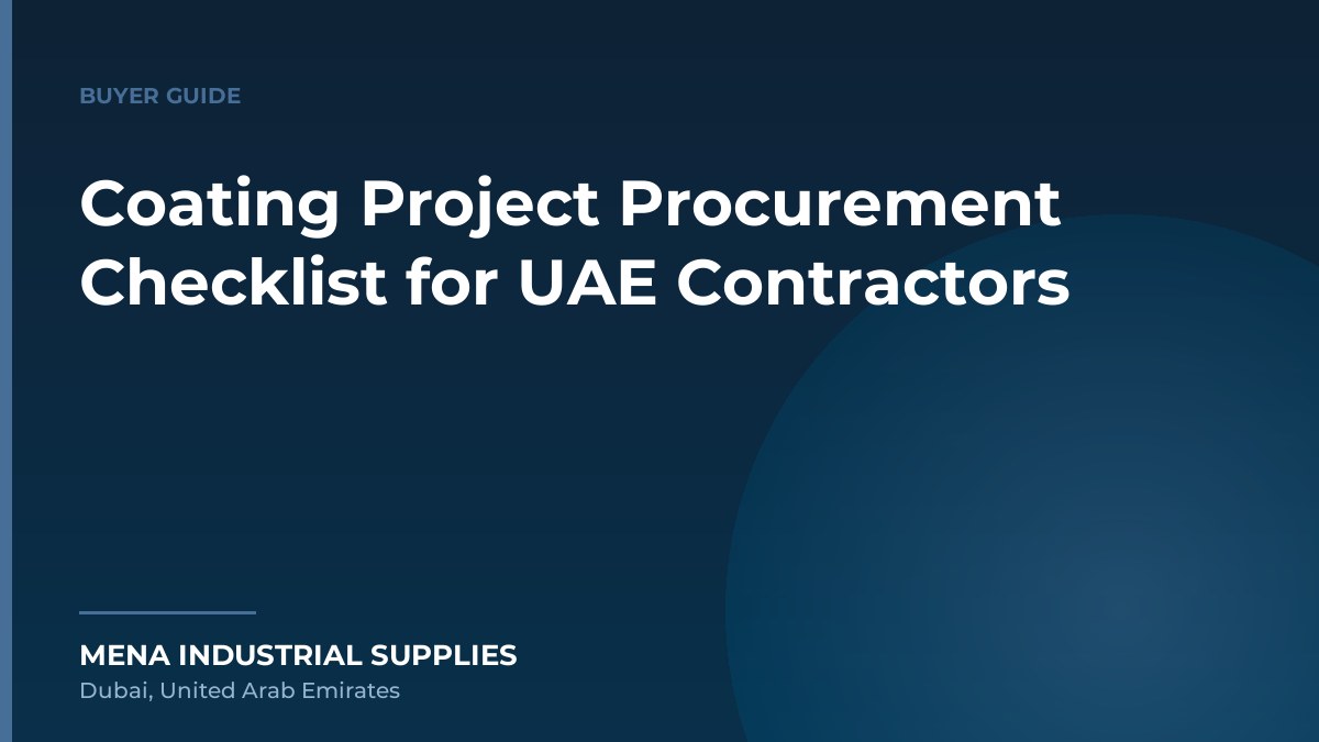 Coating Project Procurement Checklist for UAE Contractors