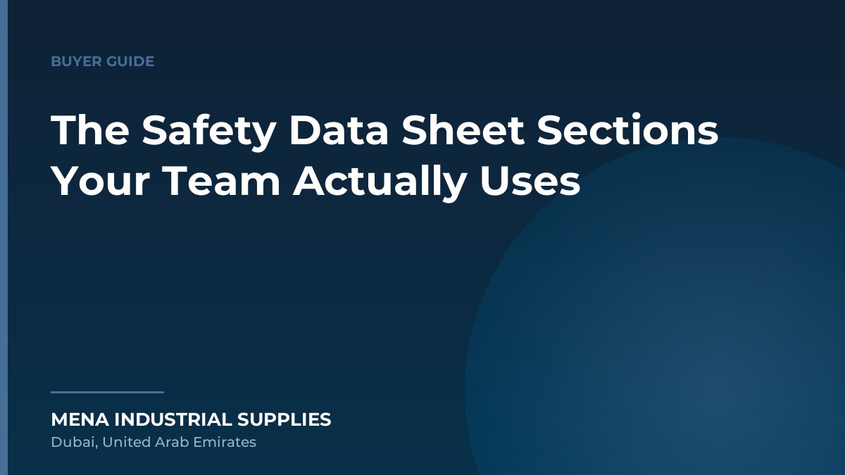 The Safety Data Sheet Sections Your Team Actually Uses